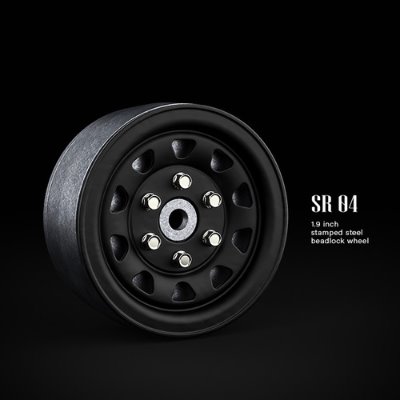 GM70494 SR04 1.9inch beadlock wheels (Matt black) (2)