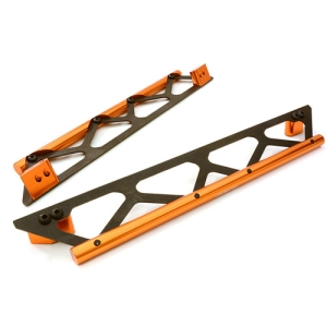 [C26834ORANGE] Machined Side Protection Nerf Bars for Traxxas X-Maxx 4X4 