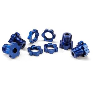 AX5353X Wheel hubs, splined, 17mm (blue-anodized) (4)
