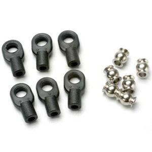 AX5349 Rod ends, small, with hollow balls (6) (for Revo steering linkage)