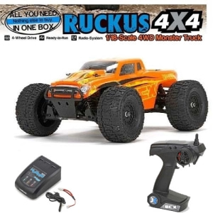 [러커스1/18 전동몬스터]RUCKUS 1/18 Scale 4WD Monster Truck Hybrid MINI충전기 포함  