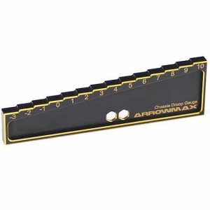 AM-171013 Chassis Droop Gauge -3 to 10mm for 1/8, 1/10 Cars (20mm) Black Golden
