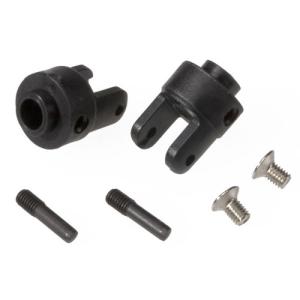 AX4628R Differential output yokes, black (2)/ 3x5mm countersunk screws (2)/ screw pin (2)