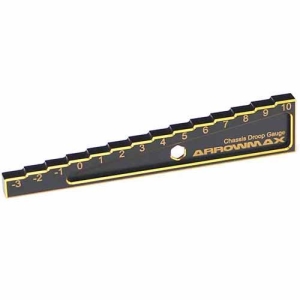 AM-171012 Chassis Droop Gauge -3 to 10mm for 1/10 Car (10mm) Black Golden