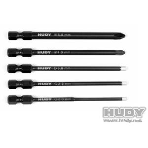 HUDY SET OF POWER TOOL TIPS 2.0, 2.5, 3.00MM + 4.0, 5.8 PHILLIPS