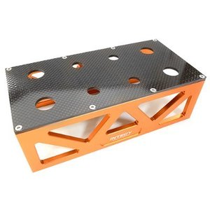 Alloy HD Composite On-Road Car Stand Workstation for 1/10 &amp; 1/8 Size 198x98x63mm C26918ORANGE