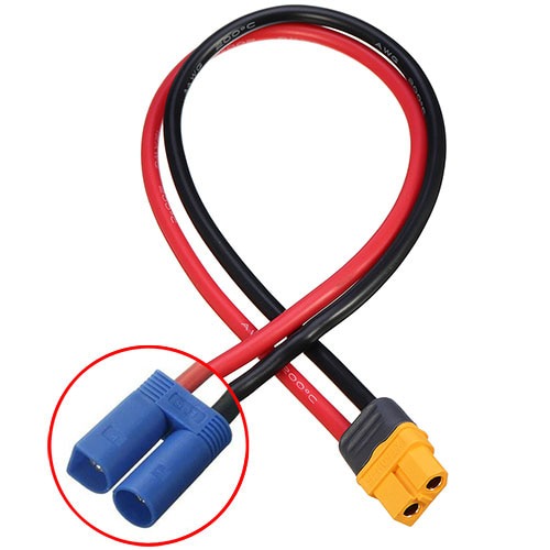 [#BM0220] Charging Lead - Amass XT60 Female to EC5 Male/14AWG Silicone Wire 20cm T100,T200 충전케이블