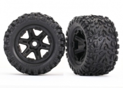 AX8672 Tires &amp; wheels,assmbl,glued (black,Talon