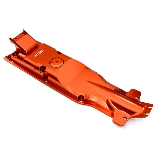 [#C28842RED] Billet Machined Alloy Center Skid Plate for Traxxas 1/10 E-Revo 2.0 (Red)