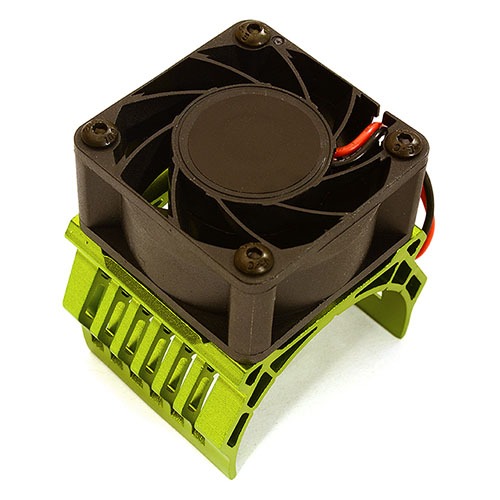 [#C28604GREEN] 42mm Motor Heatsink+40x40mm Cooling Fan 17k rpm for 1/10 Summit &amp; E-Revo (Green)