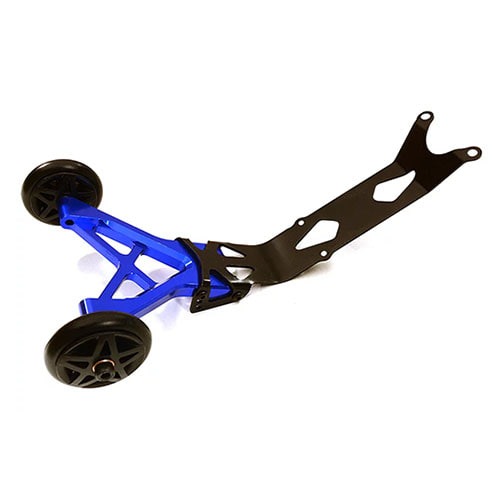 [#C28695BLUE] Billet Machined Wheelie Bar for Traxxas 1/10 E-Revo 2.0 (Blue)