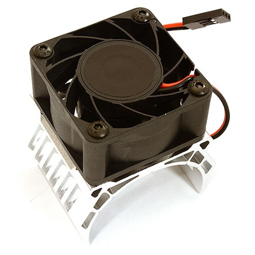 [#C28604SILVER] 42mm Motor Heatsink+40x40mm Cooling Fan 17k rpm for 1/10 Summit &amp; E-Revo (Silver) 품절