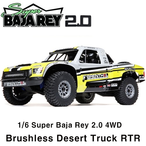 1/6 Super Baja Rey 2.0 4WD Brushless Desert Truck RTR,AVC자이로, 노랑색│슈퍼바자레이2.0