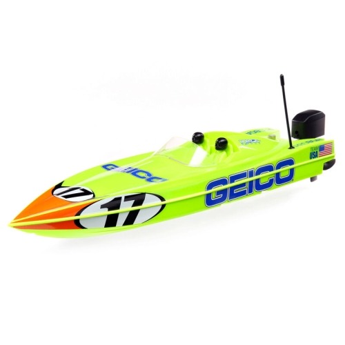 Miss GEICO 17&quot; Power Boat Racer Deep-V RTR YELLOW