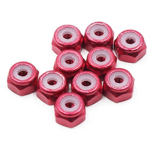 [#YA-0565RD] [10개] 2mm Aluminium Lock Nut (Red)