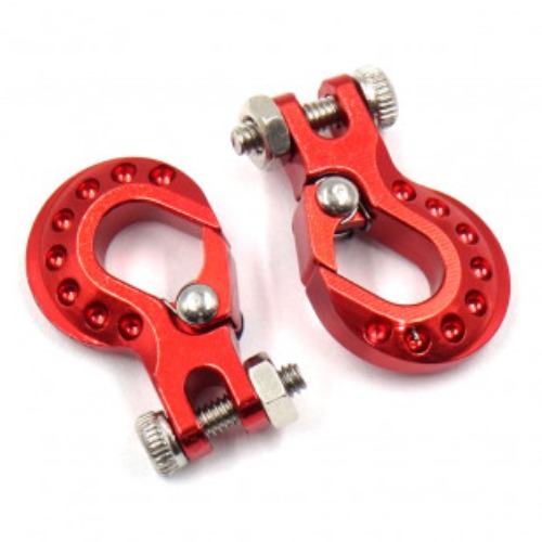 Xtra Speed 1/10 Aluminum Metal Hook Scale Accessory Red 2pcs 윈치 후크