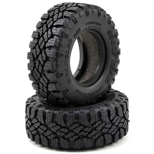 [#Z-T0150] [2개] Goodyear Wrangler Duratrac 1.9&quot; Scale Tires (크기 96.6 x 36.5mm)