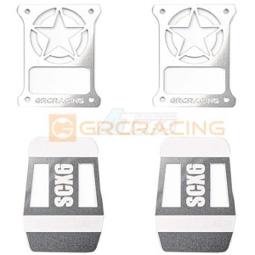 [#GRC/G173RCS] Stainless Steel Tail Light Guard Type C for SCX6 Wrangler (Silver)