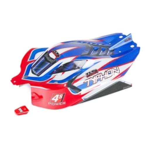 ARA406164 TYPHON TLR Tuned Finished Body Red/Blue
