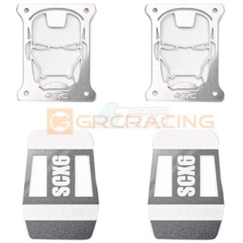 [#GRC/G173RBS] Stainless Steel Tail Light Guard Type B for SCX6 Wrangler (Silver)