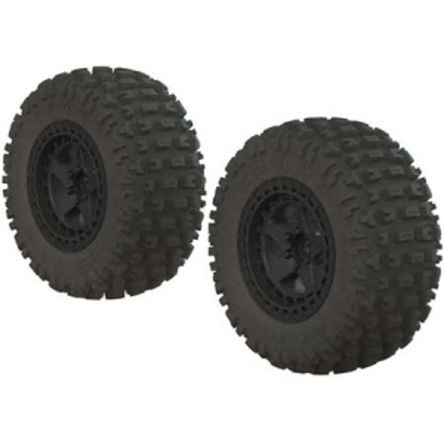 AR550042 Fortress SC Tire Set Glued Black (2) 14mm