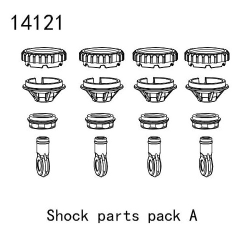 14121 Shock parts pack A (YK4082, YK4083)