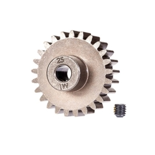 AX6492X Gear,25-T pinion,1.0 metric pitch,fits 5mm shaft/set screw for use only with steel spur gears