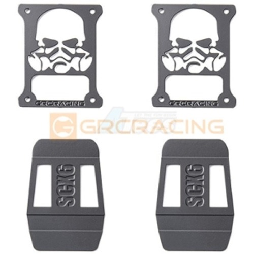 [#GRC/G173RAB] Stainless Steel Tail Light Guard Type A for SCX6 Wrangler (Black)