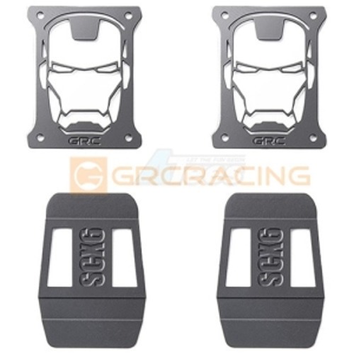 [#GRC/G173RBB] Stainless Steel Tail Light Guard Type B for SCX6 Wrangler (Black)