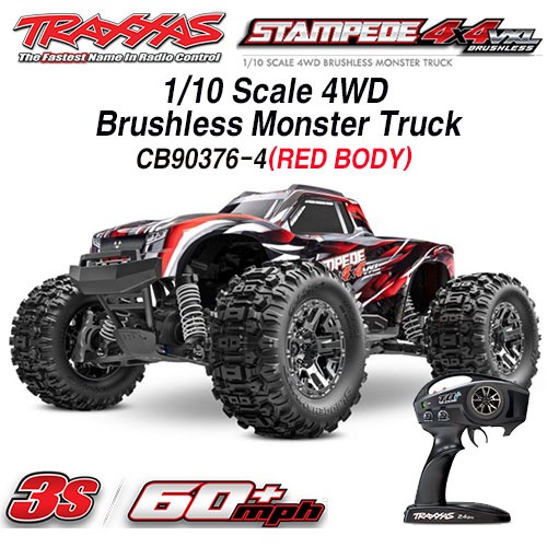 CB90376-4R 1/10 Scale 4WD Brushless Monster Truck (RED BODY) RTR