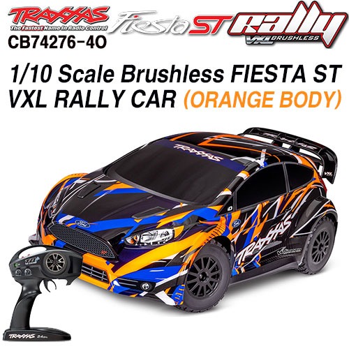 CB74276-4O 1/10 Scale Brushless FIESTA ST VXL RALLY CAR (ORANGE BODY)